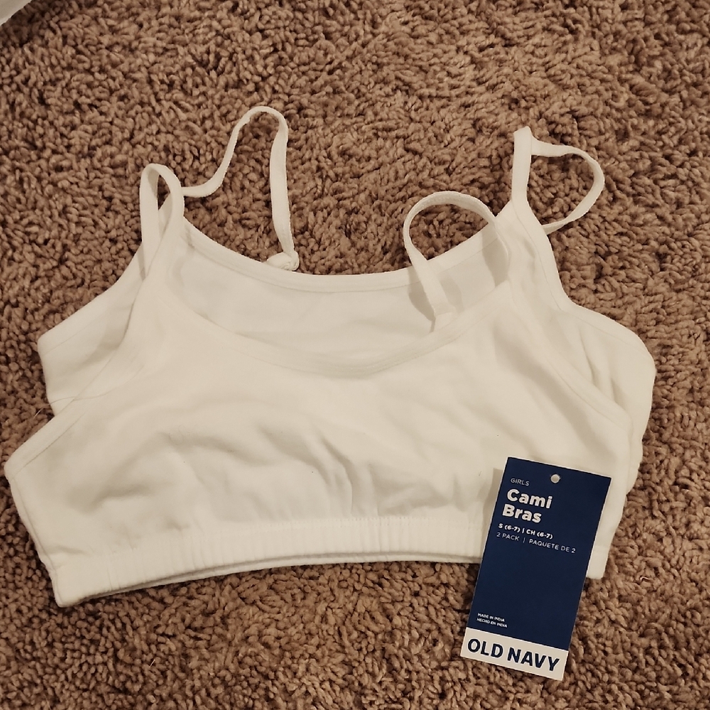 Old Navy Girls White Cami Bra 2pack